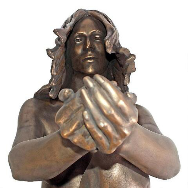 Lady of the Lake Life Size Statue Bronze Finish Female Nude Human
